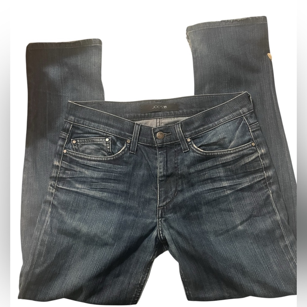 Joe’s Jeans Mens 31  Blue Brixton Straight Leg Faded Distressed Cotton